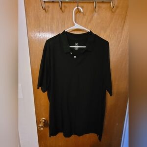 George brand Short-sleeved button-up black polo shirt